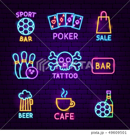 Bar Street Neon Label Set 49609501