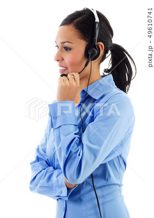 Female call center operator 49610741