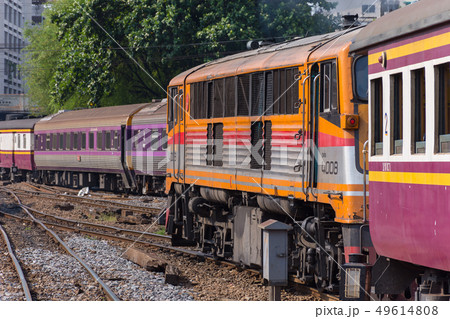 Thai railway train Thai railway train 49614808