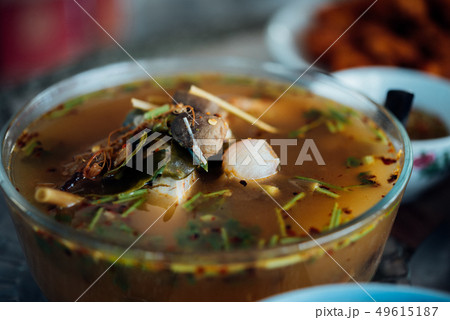 Hot and sour seafood soup (Tom Yum) Hot and sour seafood soup (Tom Yum) 49615187