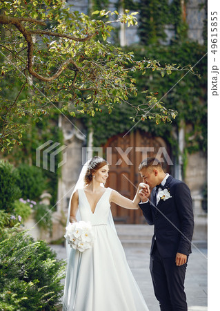 Beautiful wedding couple 49615855