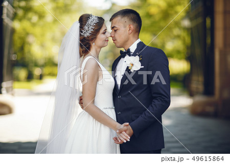 Beautiful wedding couple 49615864