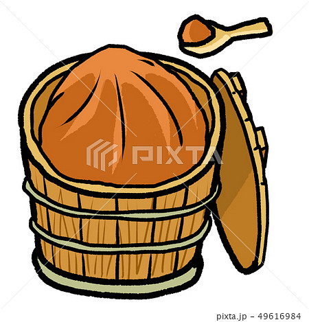 味噌の樽 シンプルピクトのイラスト素材