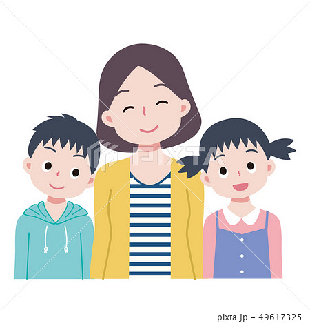 親子 お母さん 娘 49617325