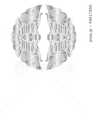 武将家紋銀グラデーション大谷吉継 49617890