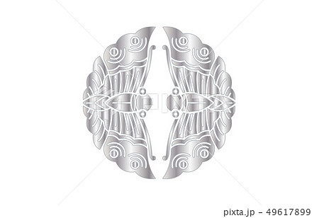 武将家紋銀グラデーション大谷吉継 49617899