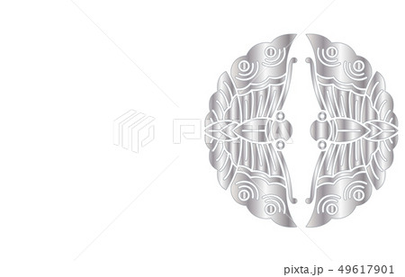 武将家紋銀グラデーション大谷吉継 49617901