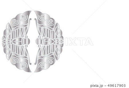 武将家紋銀グラデーション大谷吉継 49617903