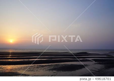 干潟が美しい午後の御輿来海岸 49618701