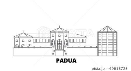 Italy, Padua City line travel skyline set. Italy, Padua City outline city vector illustration 49618723