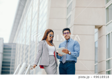 businessman in a summer city businessman in a summer city 49618918