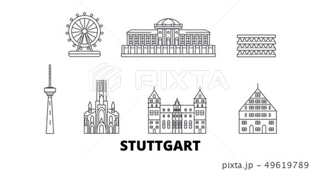 Germany, Stuttgart line travel skyline set. Germany, Stuttgart outline city vector illustration Germany, Stuttgart line travel skyline set. Germany, Stuttgart outline city vector illustration 49619789