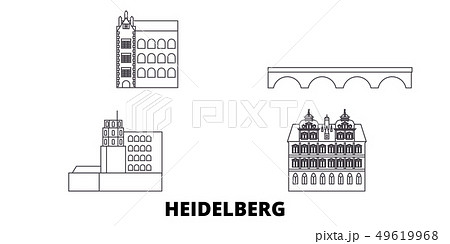 Germany, Heidelberg line travel skyline set. Germany, Heidelberg outline city vector illustration Germany, Heidelberg line travel skyline set. Germany, Heidelberg outline city vector illustration 49619968