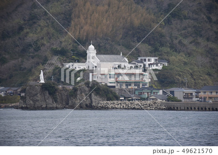 神ノ島教会と岬のマリア像 神ノ島教会と岬のマリア像 49621570