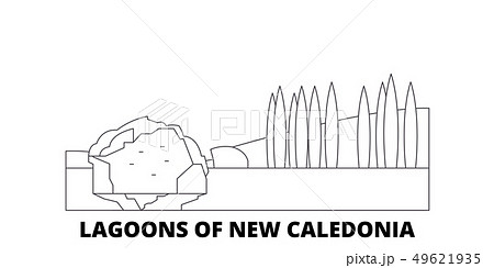 France, Lagoons Of New Caledonia line travel skyline set. France, Lagoons Of New Caledonia outline France, Lagoons Of New Caledonia line travel skyline set. France, Lagoons Of New Caledonia outline 49621935