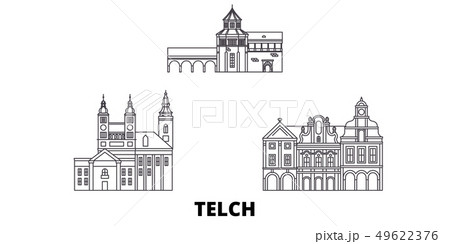 Czech Republic, Telc line travel skyline set. Czech Republic, Telc outline city vector illustration Czech Republic, Telc line travel skyline set. Czech Republic, Telc outline city vector illustration 49622376