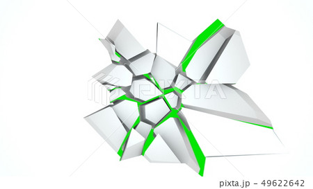 Broken wall with a hole with shatters in the center, 3d render illustration, computer generated Broken wall with a hole with shatters in the center, 3d render illustration, computer generated 49622642