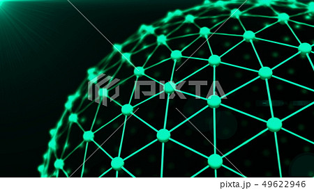 Network, surface of atom model, close up view, business or science concept, 3d rendering Network, surface of atom model, close up view, business or science concept, 3d rendering 49622946