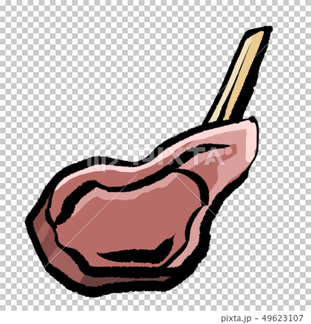 ラム肉 シンプルピクトのイラスト素材