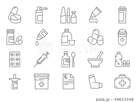 Drugs Icon Set. 49623348