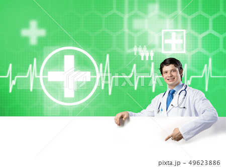 Doctor with banner 49623886