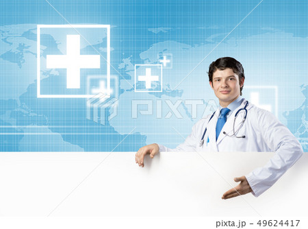 Doctor with banner 49624417