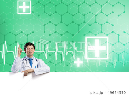 Doctor with banner Doctor with banner 49624550