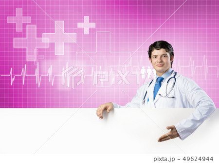Doctor with banner Doctor with banner 49624944