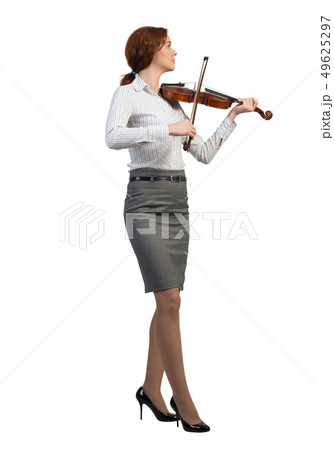 Businesswoman playing violin 49625297