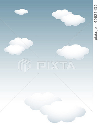 背景素材 テンプレート 曇り空 白い雲 Templateのイラスト素材