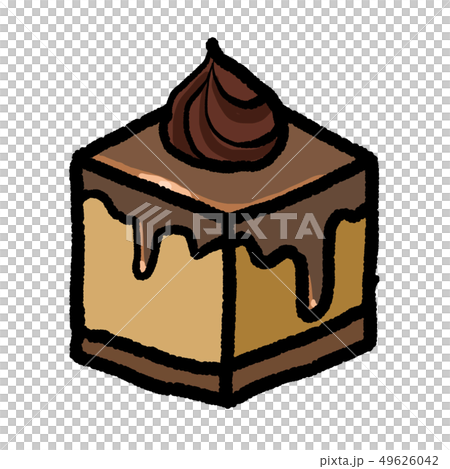 Chocolate Cake Simple Pict Stock Illustration