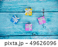 Gift Boxes on Blue Background 49626096