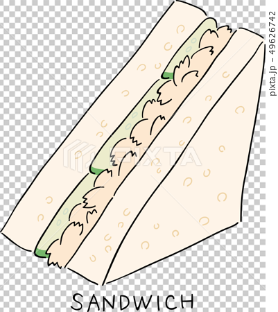 ツナ サンドイッチのイラスト素材