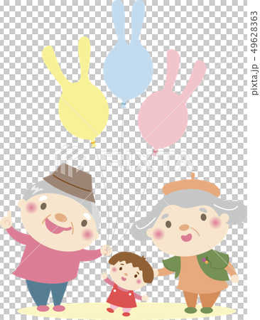 Senior, senior citizen 8 (grandchild and grandfather & grandmother) Senior, senior citizen 8 (grandchild and grandfather & grandmother) 49628363
