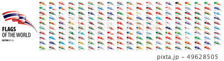 National flags of the countries. Vector illustration on white background 49628505
