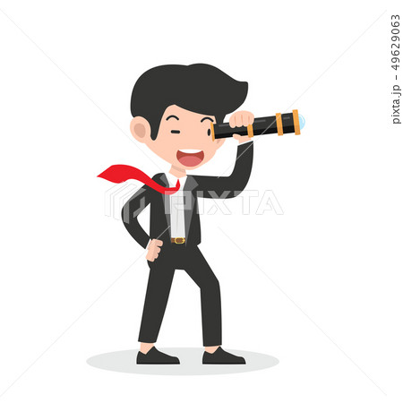 businessman with a telescope businessman with a telescope 49629063