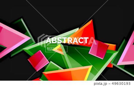 Glossy squares and triangles geometric backgrounds Glossy squares and triangles geometric backgrounds 49630193