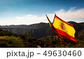 Spanish flag with blue sky and bridge 49630460
