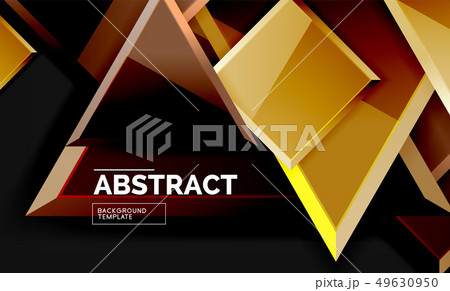 Glossy mosaic style geometric shapes - squares and 49630950