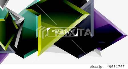 Bright colorful triangular poly 3d Bright colorful triangular poly 3d 49631765