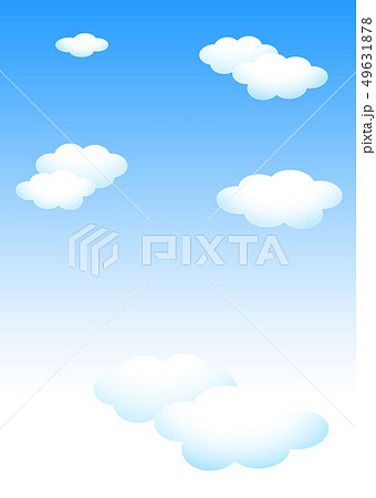 背景素材 テンプレート 青い空 白い雲 Templateのイラスト素材