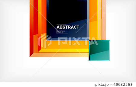 Square geometric background 49632563