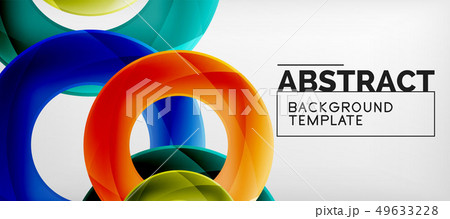 Flying circles geometric abstract background 49633228