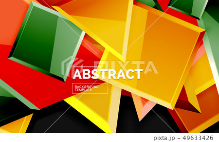 Squares and triangles geometrical background 49633426