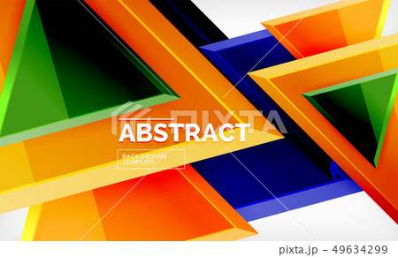 Flying triangles compostion geometric background Flying triangles compostion geometric background 49634299