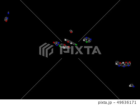 Bright Mesh Carcass Azores Islands Map with Flash Spots 49636171