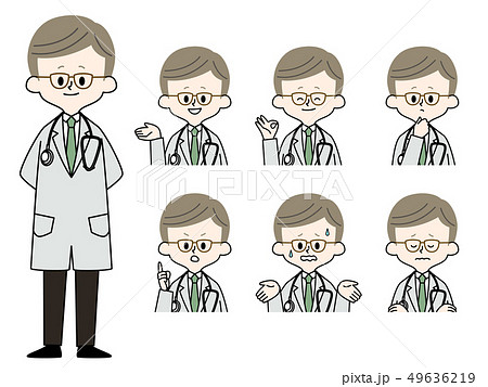 医者-男性-表情セット 49636219