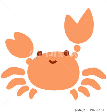 パステルカラーのカニのイラスト素材