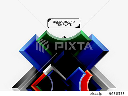 3d futuristic shapes vector abstract background 49636533