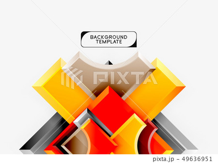 Geometrical 3d shapes background 49636951